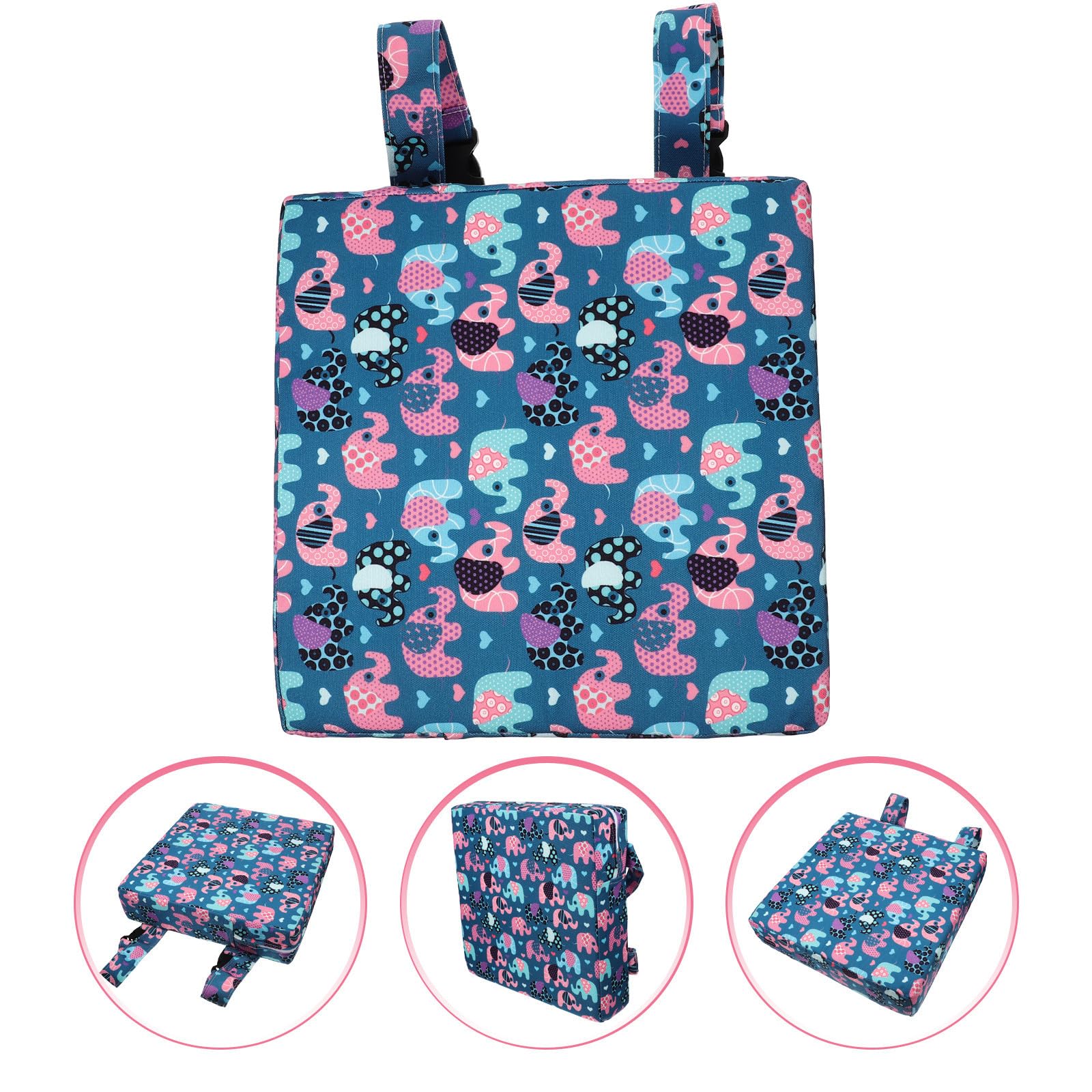 Alipis Cuscino Rialzo Sedia Staccabile, Cuscino Sedia Rialzo per Seggiolone, in Poliestere, Copertura Lavabile, Portatile, per Pranzo