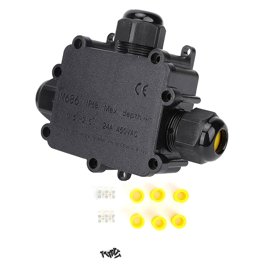IP68 Waterproof Junction Box, M686 Outdoor Cable 3-Way
