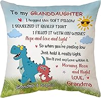 Vista 15 de Hyturtle Almohada Decorativa Personalizada para Nieta (Relleno Incluido) Regalos de la Abuela - Regalos de Cumpleaños y Graduación para Nieta