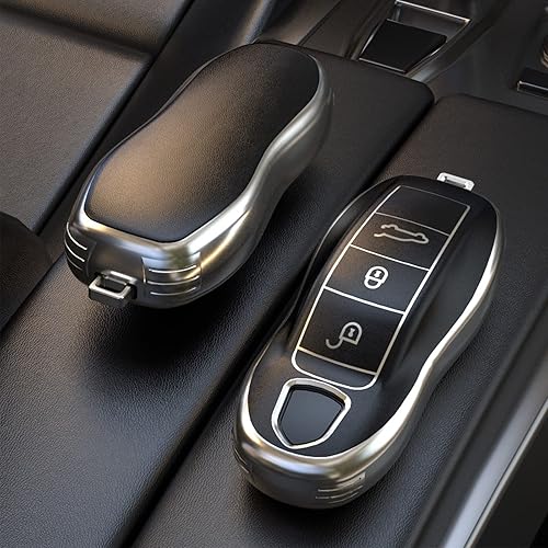 Miniatura 3 de Savzokiw Funda para llaves de coche adecuadas para Porsche Panamera 2010-2019 Cayenne 2011-2020 911 2013-2020 Macan 2014-2019 Boxster 2013-2016