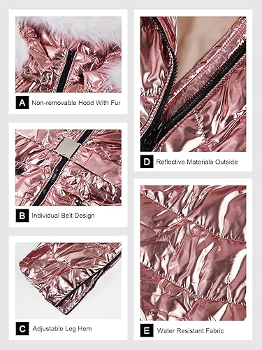 Miniatura 6 de Overol de una sola pieza para mujer, con pelaje en el cuello traje de nieve para el invierno o para esquí