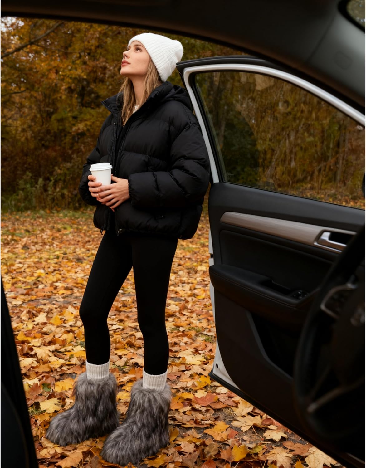 Fur Boots for Women Snow Furry Fluffy Platform Flat Ankle Mini Boot Winter Round Toe Y2k Comfortable Mid-Calf Short Outdoor 2025 - Image 5