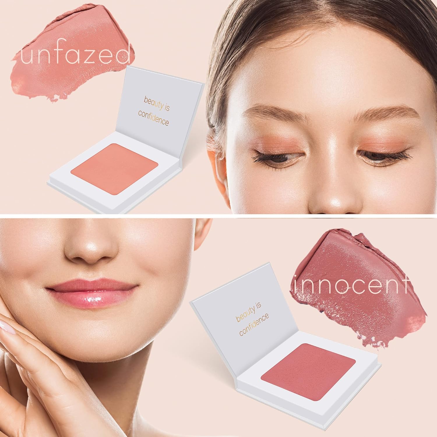 Carlucce Umpteen 3-in-1 Vegan Multi-Use Cream Color Palette (Unfazed) – High-Pigment Formula for Lips, Cheeks & Eye Base – Makeup & Skincare in One – Clean, Vegan & Cruelty-Free