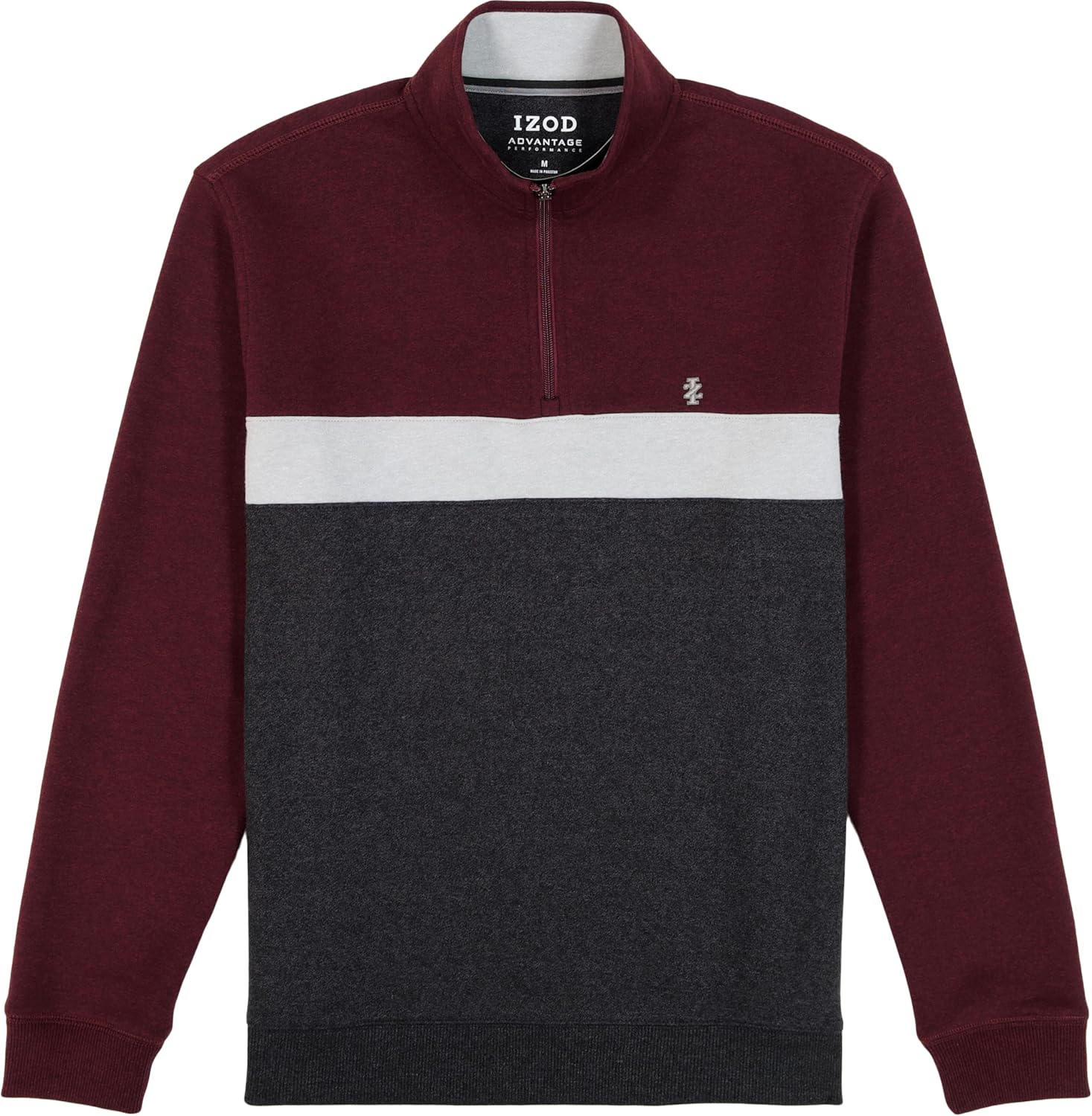 IZOD Men's Advantage Performance Quarter Zip Fleece Pullover Sweatshirt