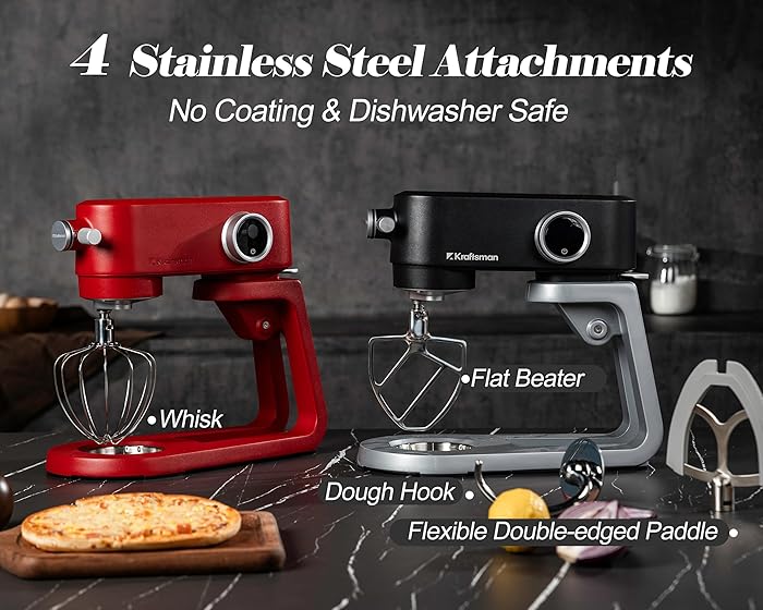 Stand Mixer Heavy Duty - All Metal Kitchen Standing Mixer - Kraftsman Stand Mixer