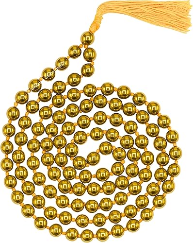 Amazing Gemstone Japa Mala - Collar de 108 cuentas de oración y pulsera de muñeca Mala para meditación