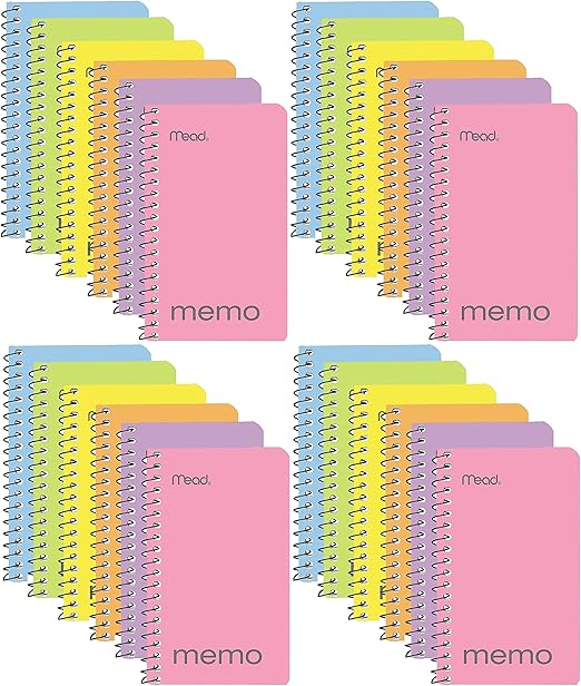 Mead Small Notebook, 24 Pack of pocket notebook 3x5