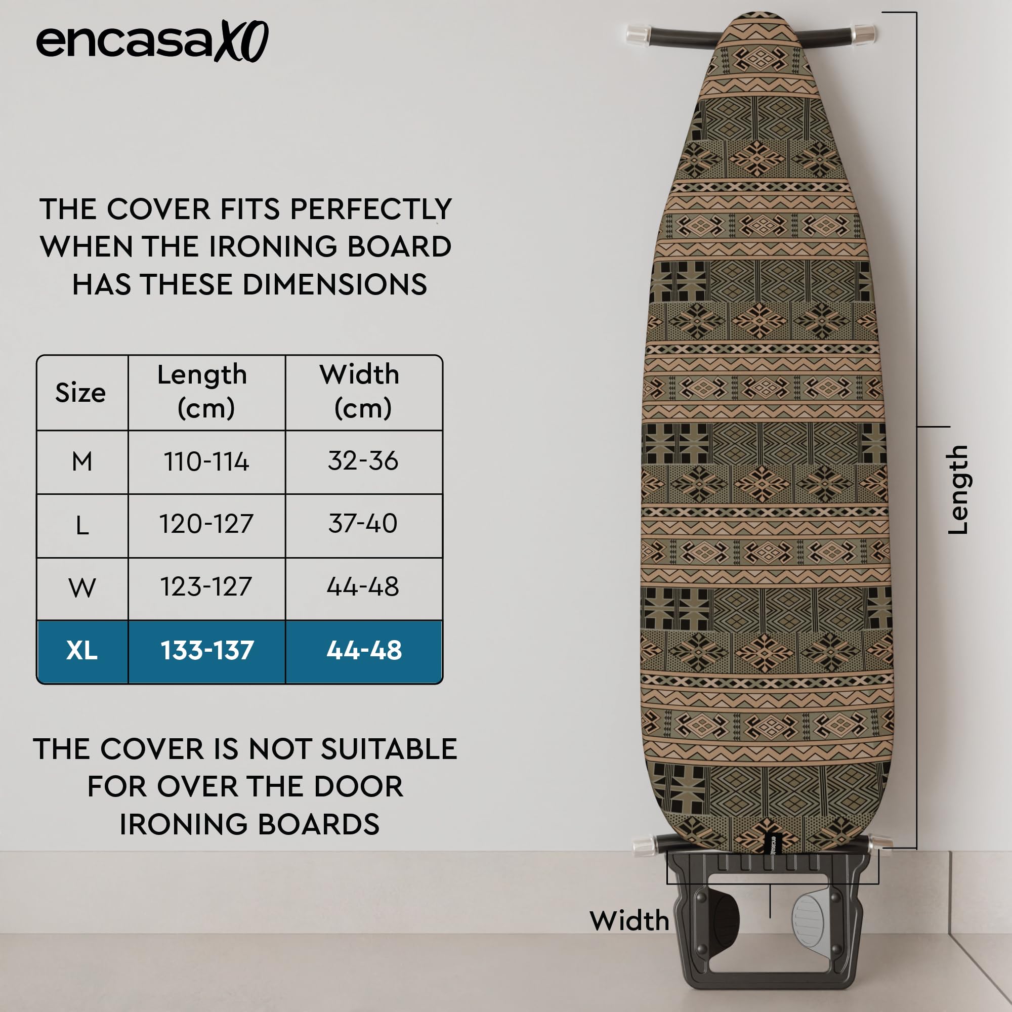 Encasa XO Ironing Board Cover - Heat Resistant -2 Encasa XO Ironing Board Cover - Heat Resistant -2