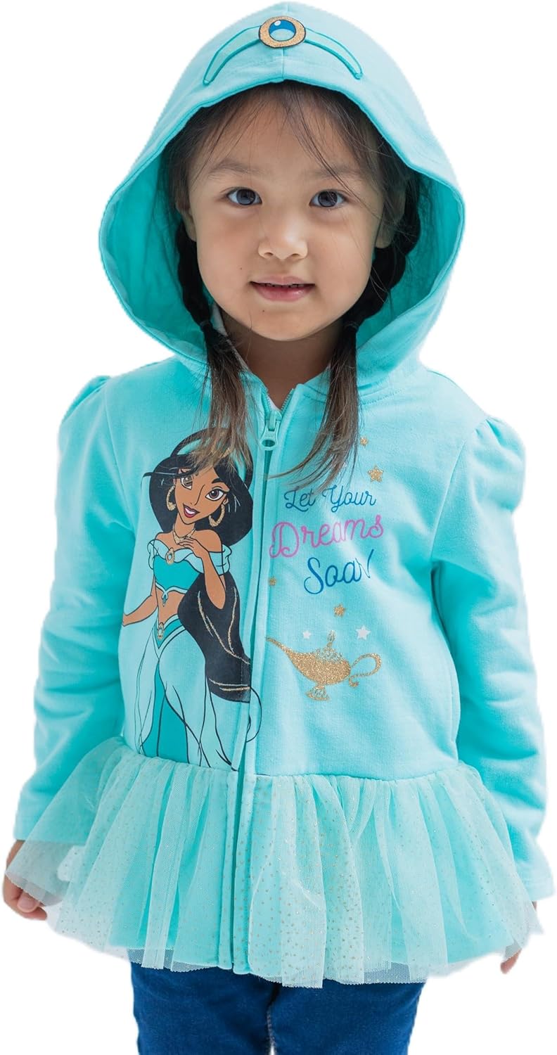 Disney Girls' Fleece Zip-Up Hoodie for Baby & Kids