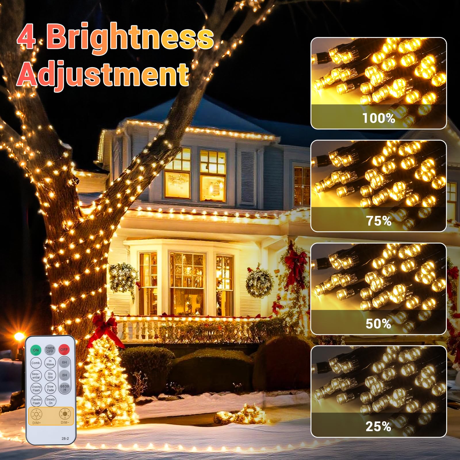 Marchpower Outdoor Christmas Lights, 20m 200LEDs Fairy Lights Mains Powered - Image 4