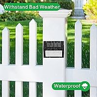 Vista 3 de Luces solares para valla al aire libre, lámpara impermeable para terraza, patio, jardín, acero inoxidable, paquete de 2, estuche de metal negro, luz