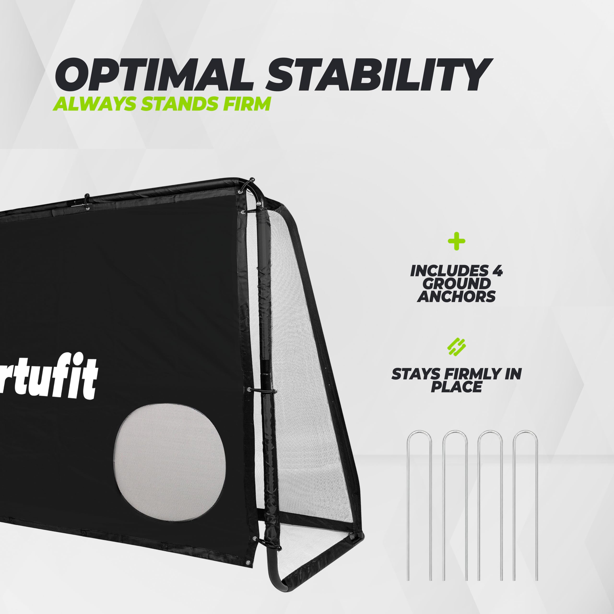 VirtuFit Bramka do piłki nożnej Pro - bramka - 120 x 80 cm - bramka piłkarska do ogrodu