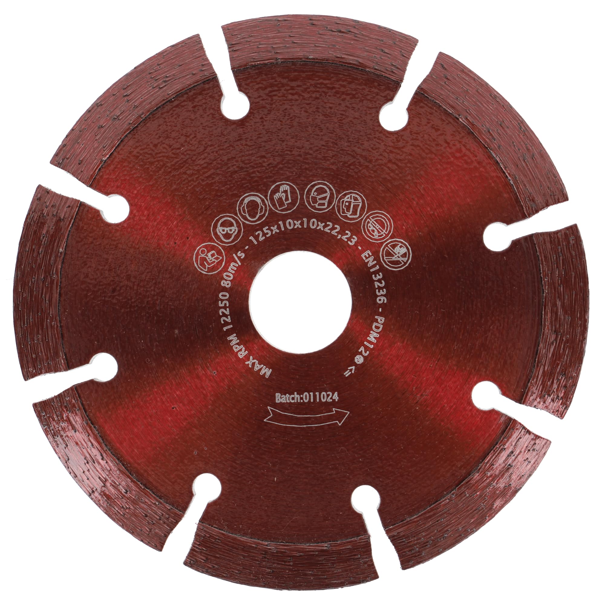 PRODIAMANT Fresa per fughe, 125 mm, larghezza 10 mm, segmento a V, per fughe, calcestruzzo e muratura