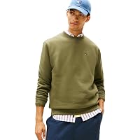 Tommy Jeans Uomo Felpa Regular Fit Flag Fleece Scollo Rotondo