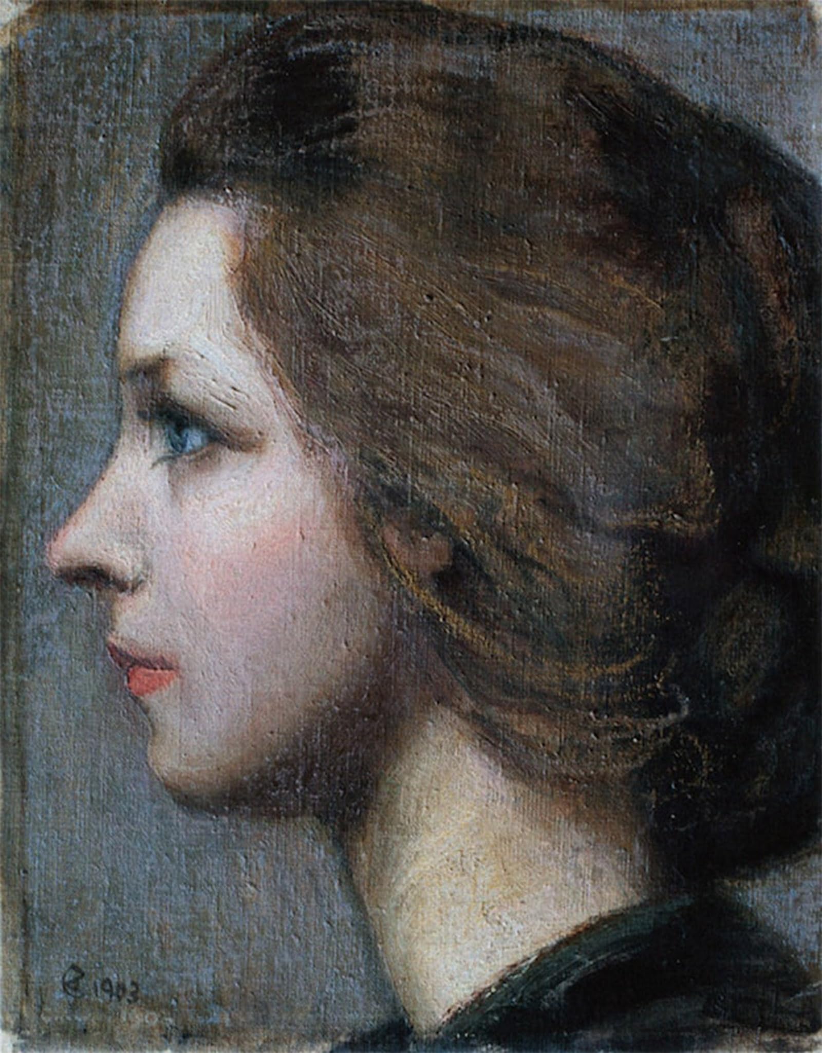 ARTXLXXBN Famous Painting Canvas Artwork Graffiti Print Portrait of Anna Stina by Akseli Gallen-kallela Portrait Canvas Image for Home Decor 60x90cm