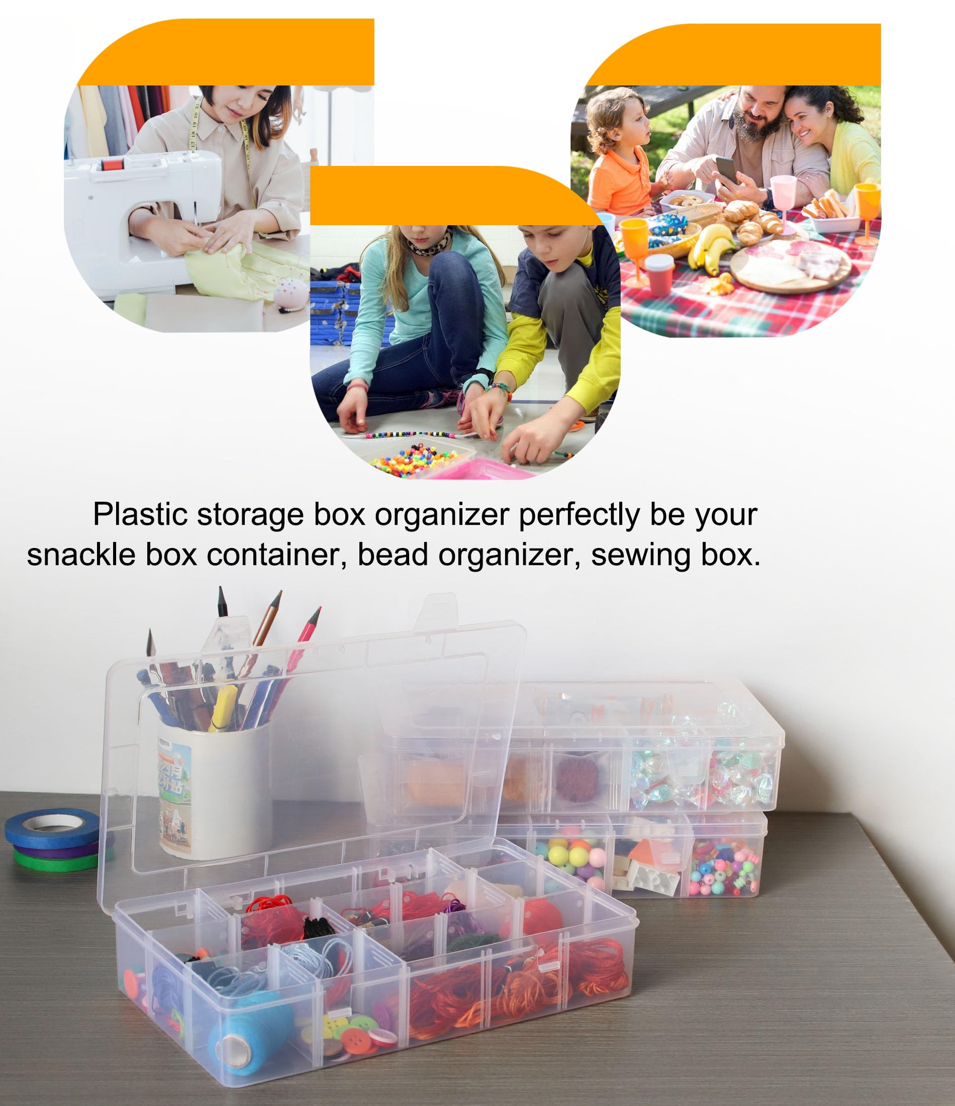 Amazon.com: Qudqju Tackle Box Organizer with Clear Dividers - Large 15 Grid Plastic Bead Snackle Box Amazon.com: Qudqju Tackle Box Organizer with Clear Dividers - Large 15 Grid Plastic Bead Snackle Box