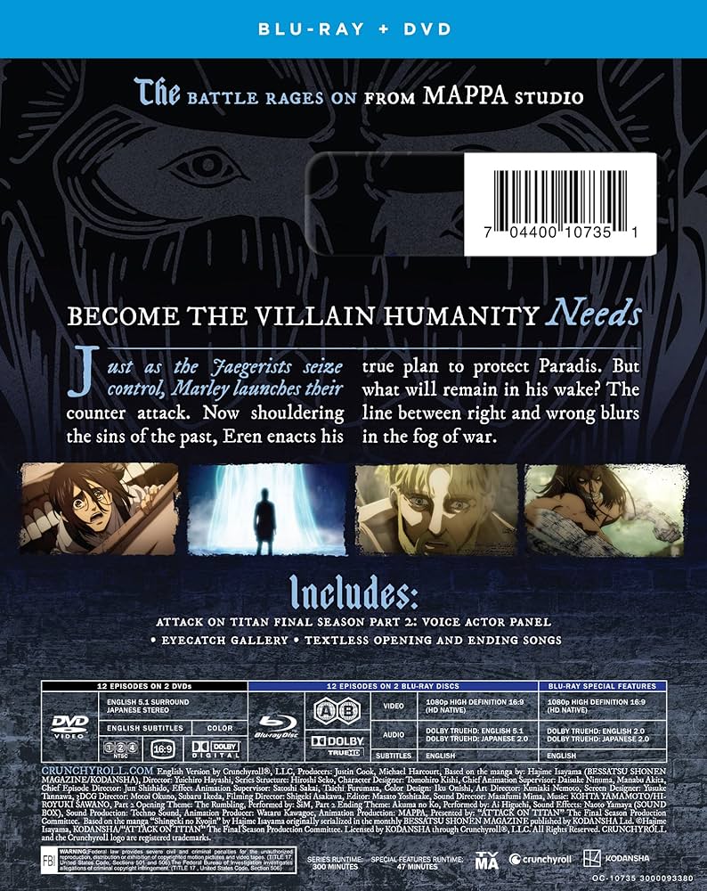 Amazon.co.jp | Attack on Titan: Final Season - Part 2 - Blu
