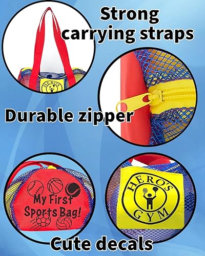 Miniatura 3 de Paquete de 6 bolas de espuma para niños, pelotas deportivas en bolsa de gimnasio para niños pequeños, pelotas hinchables para bebés, pelotas de