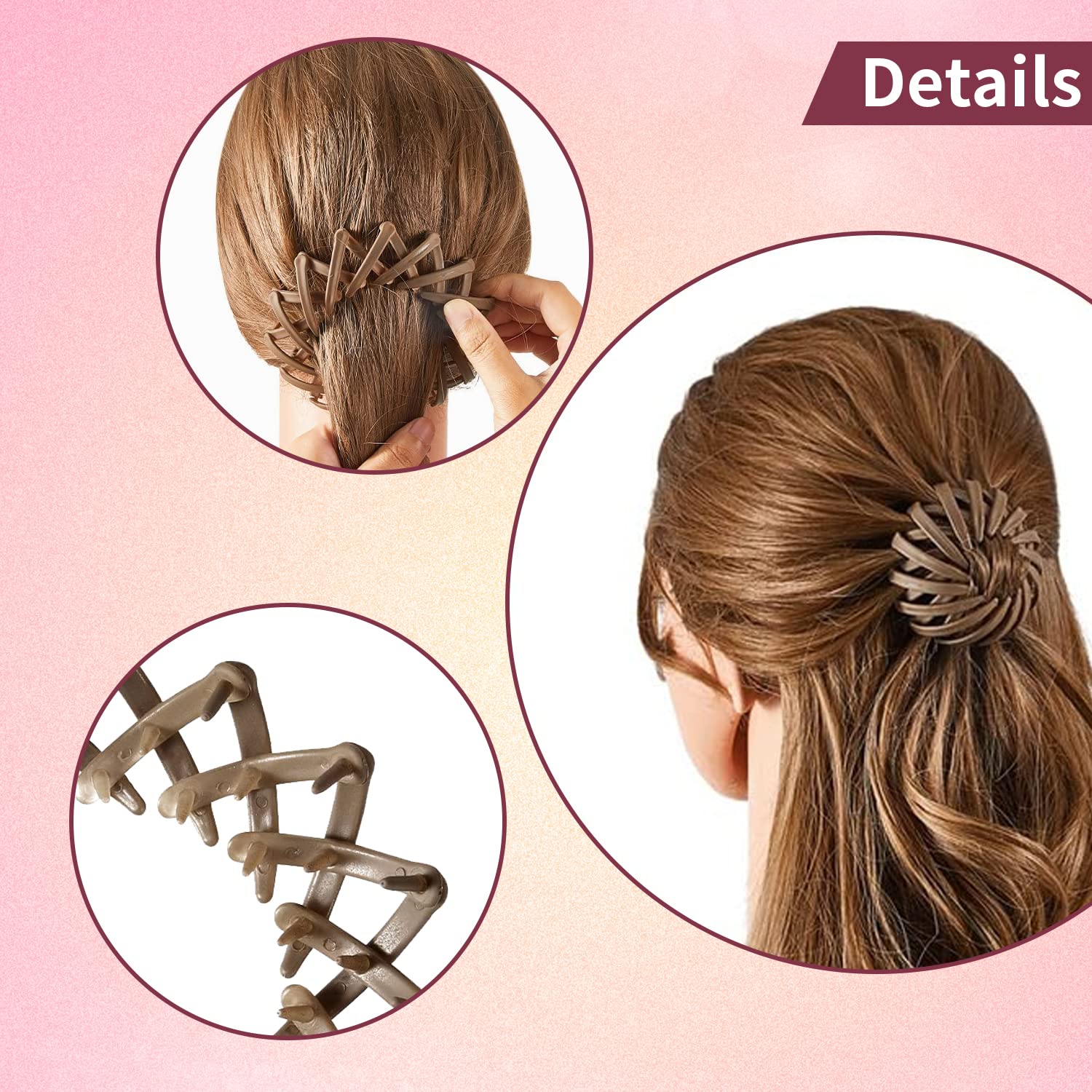 6 Pcs U-Shaped Retro Haarspelden Voor Vrouwen - Vintage Hairstyle Accessoires Turtle Style Haarspelden Voor Updo En Dunne En Dikke Haar