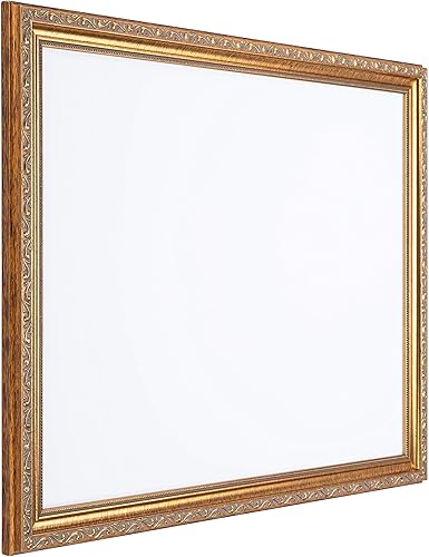 Miniatura 4 de Marco de fotos de madera maciza dorada de 23 x 29 pulgadas de ancho de 1.25 pulgadas  Profundidad del marco interior de 0.375 pulgadas  Marco de