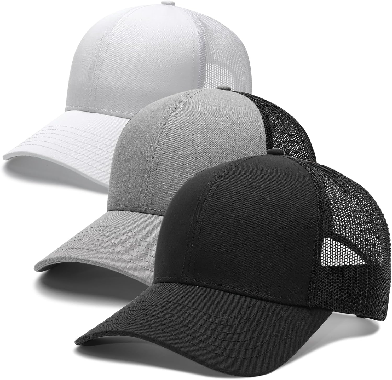 FURTALK Mens Trucker Hat Structured Mesh Baseball Cap Adjustable Classic Mens Hat