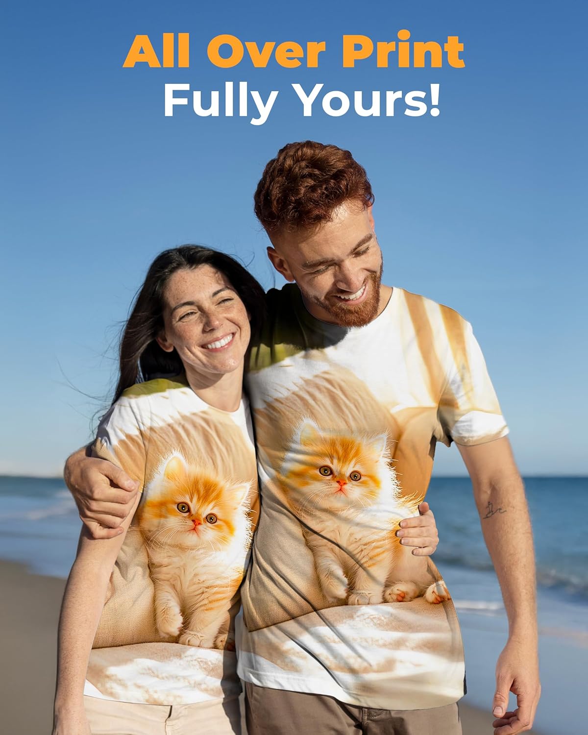 Custom All Over Print T-Shirt - Personalized T-Shirt with Photo, Picture, Text - Gift for Men, Women - Camiseta Personalizada - Image 2