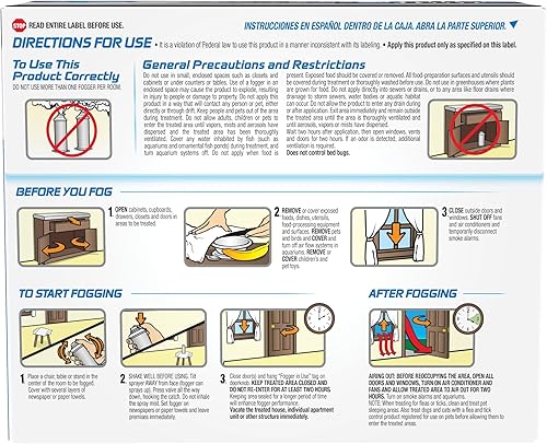 Miniatura 15 de Hot Shot Sin ensuciar. Nebulizador con neutralizador de olores, 3 latas de 1.2 onzas, mata insectos ocultos, sin necesidad de apagar las luces