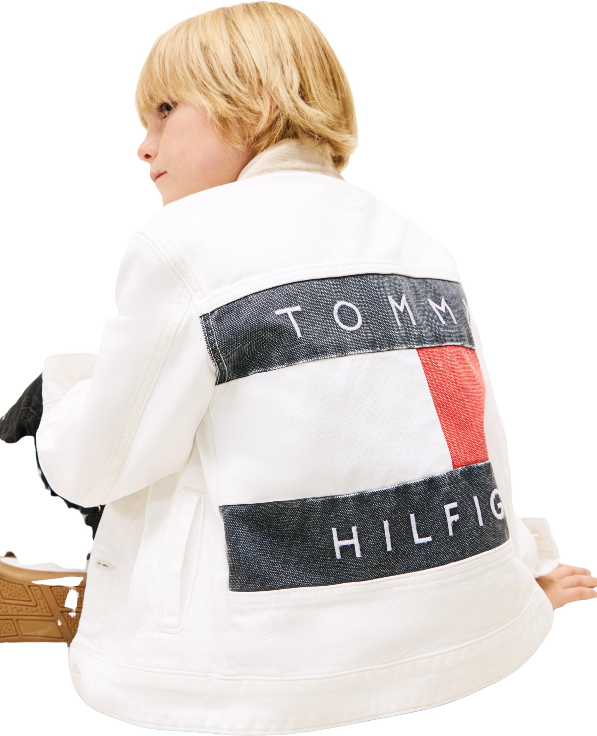 Tommy Hilfiger Kurtka Trucker Chłopcy Heritage Flag Denim Trucker Kb0kb10082