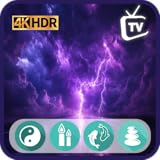 雷鳴の静けさの嵐TV - 天気パネルで臨場感あふれる雷雨を再現