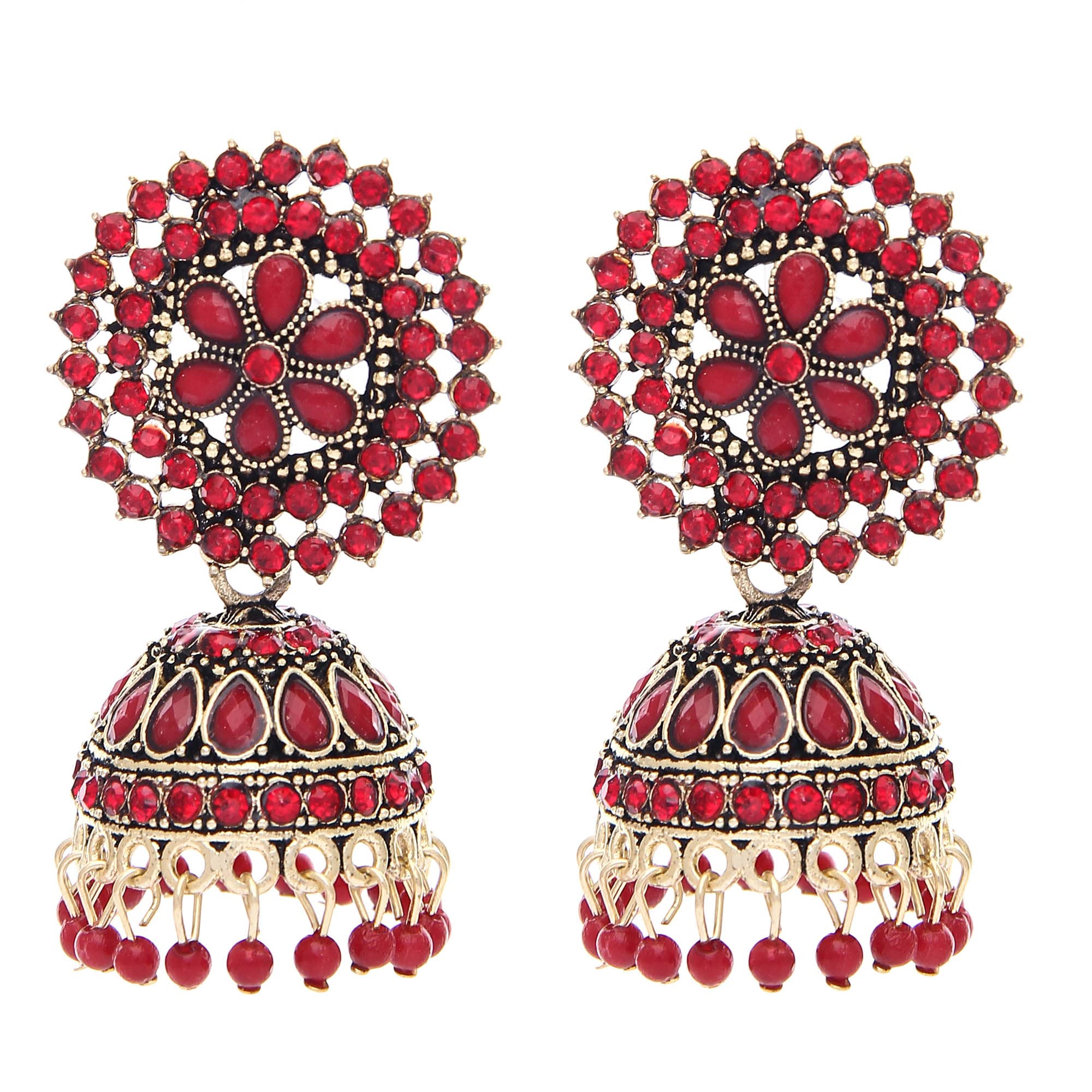 Seasworth Mesmerizing Traditional Gold Plated Jhumkas Pearl Studded Earrings For Women Girls (Style 5) (B0BHNN89KB) Amazon Price History, Amazon Price Tracker