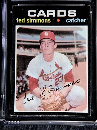 Miniatura 2 de Ted Simmons 1971 Topps Rookie Card #117 Csg 6.5 Excellent To Near Mint+ Hof - Baseball Slabbed Rookie Cards