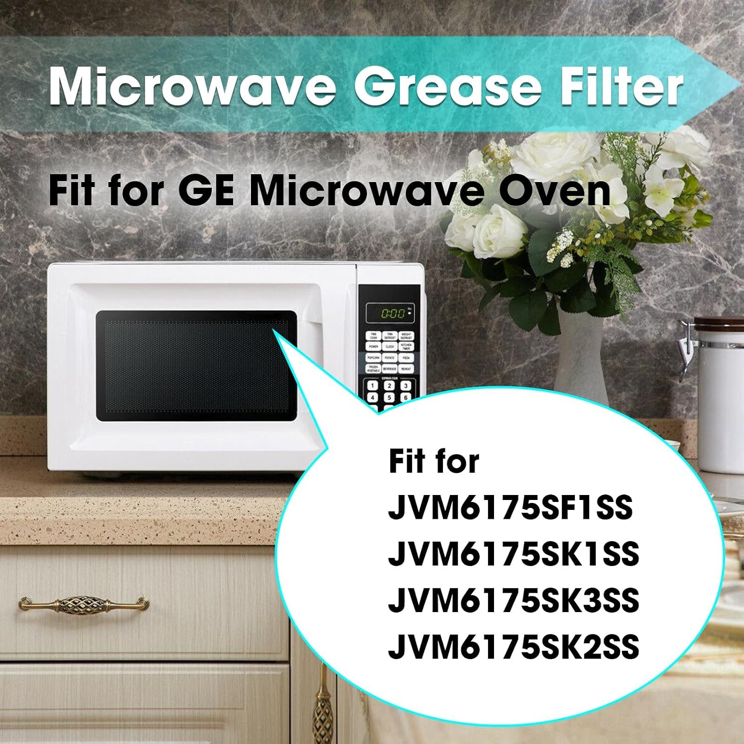 2PCS Microwave Grease Filter Fit for GE JVM6175SF1SS JVM6175SK1SS