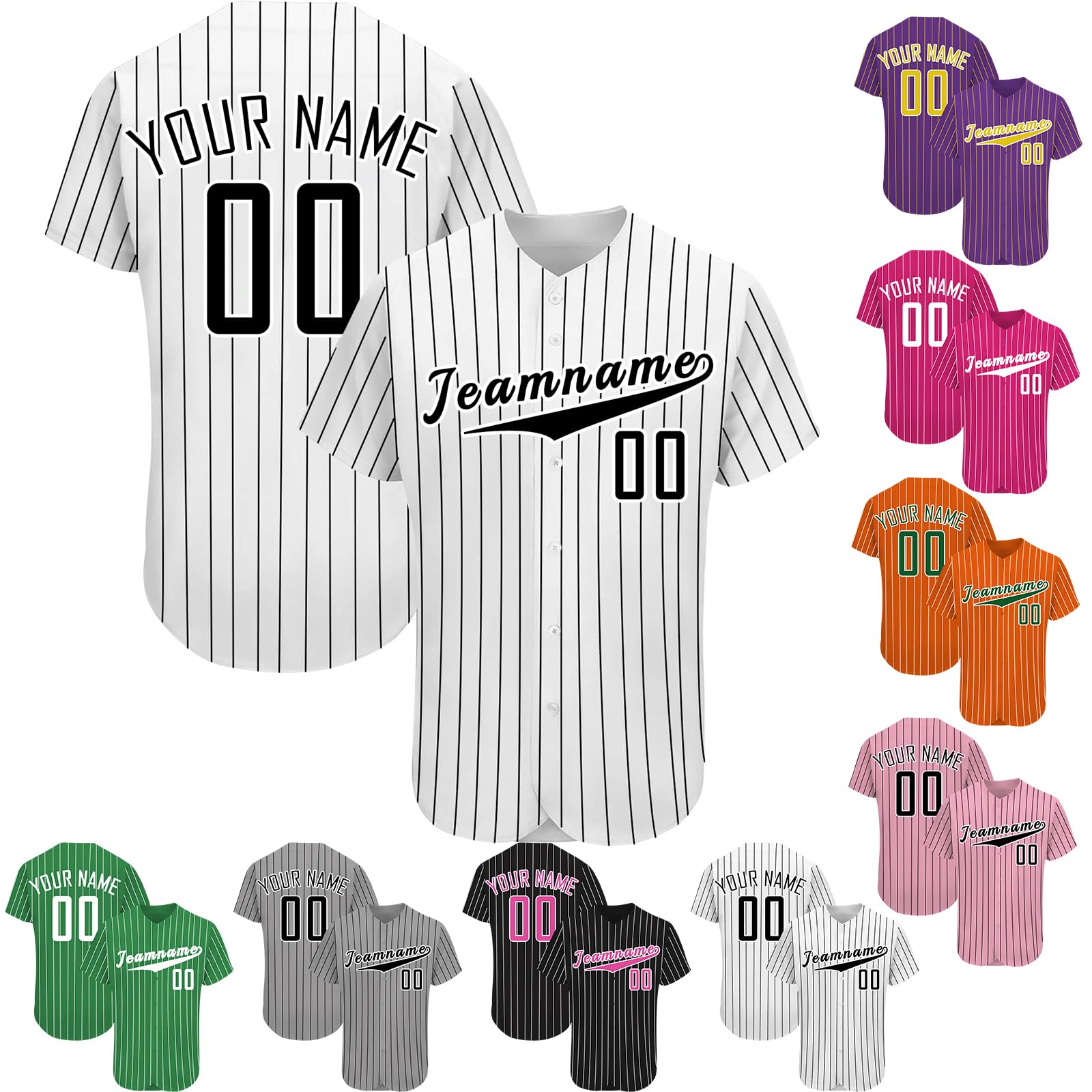 Custom Baseball Jersey Men Button Down Personalized Tee Shirt Sports Fans Print Name Numbers for Women/Kids