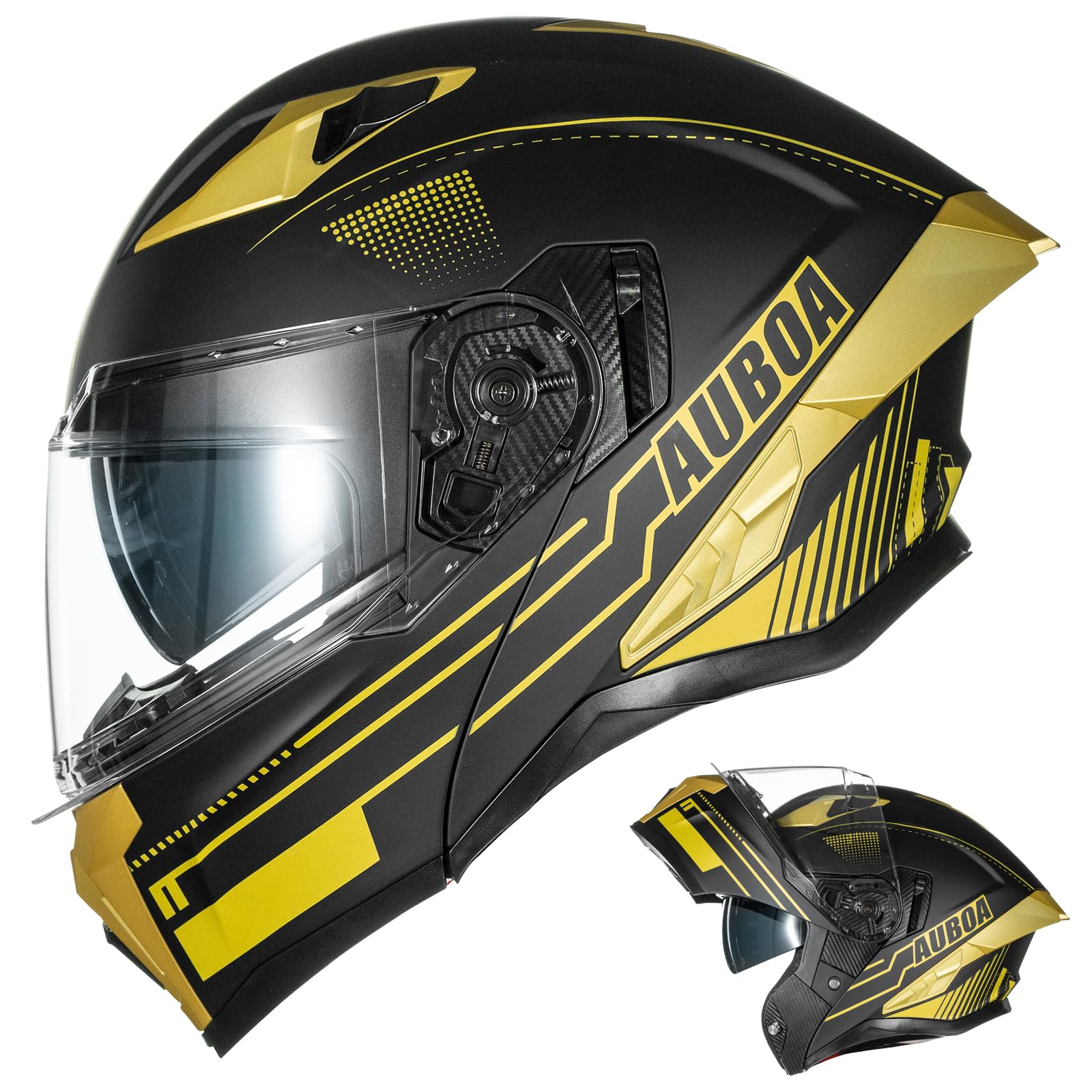AUBOA Modular Motorcycle Helmets for Adults Men Women Dual