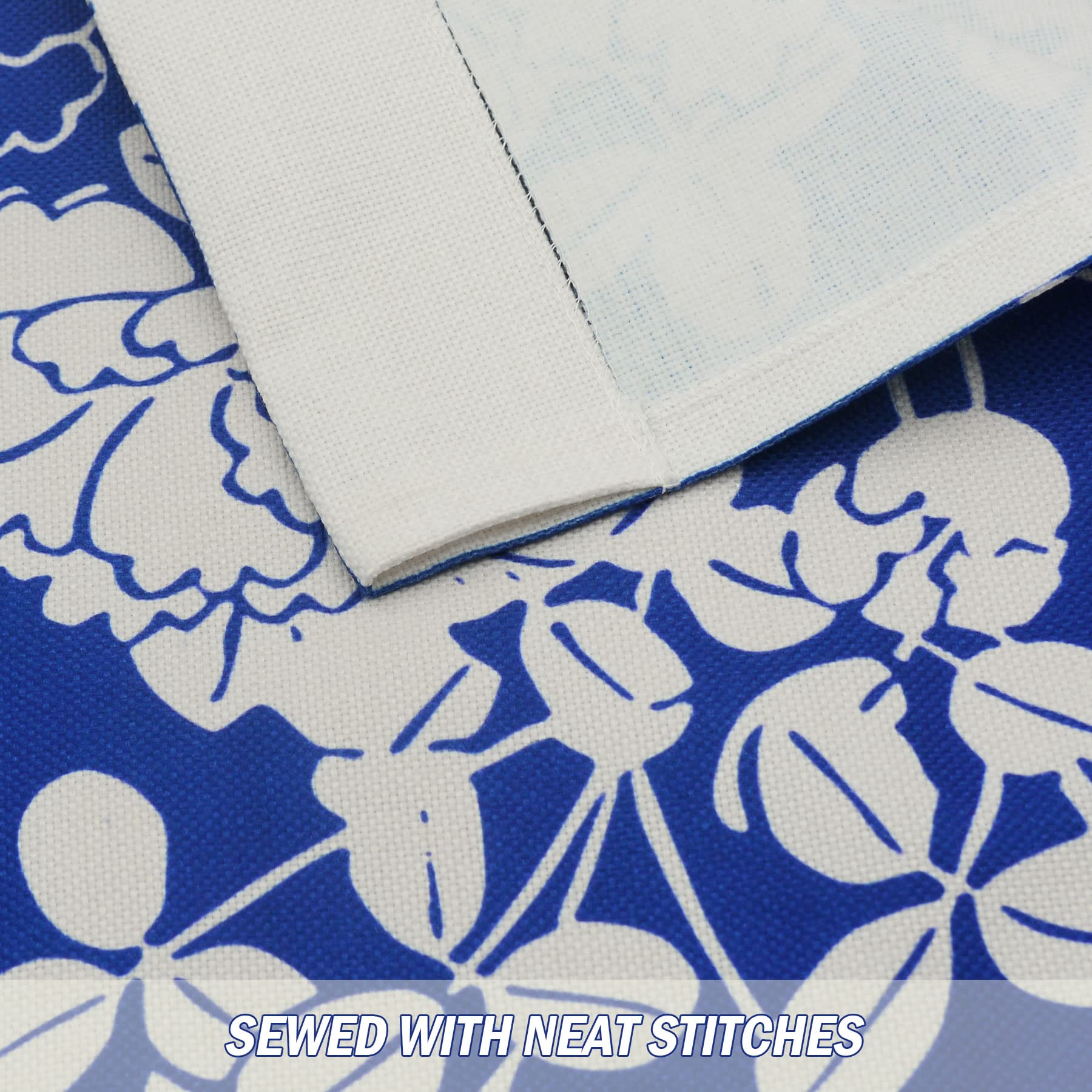 LIGICKY Noren - Tenda da porta giapponese, in cotone e lino, spessa, con stampa, per la decorazione della casa, 85 x 180 cm, blu (crisantemo)