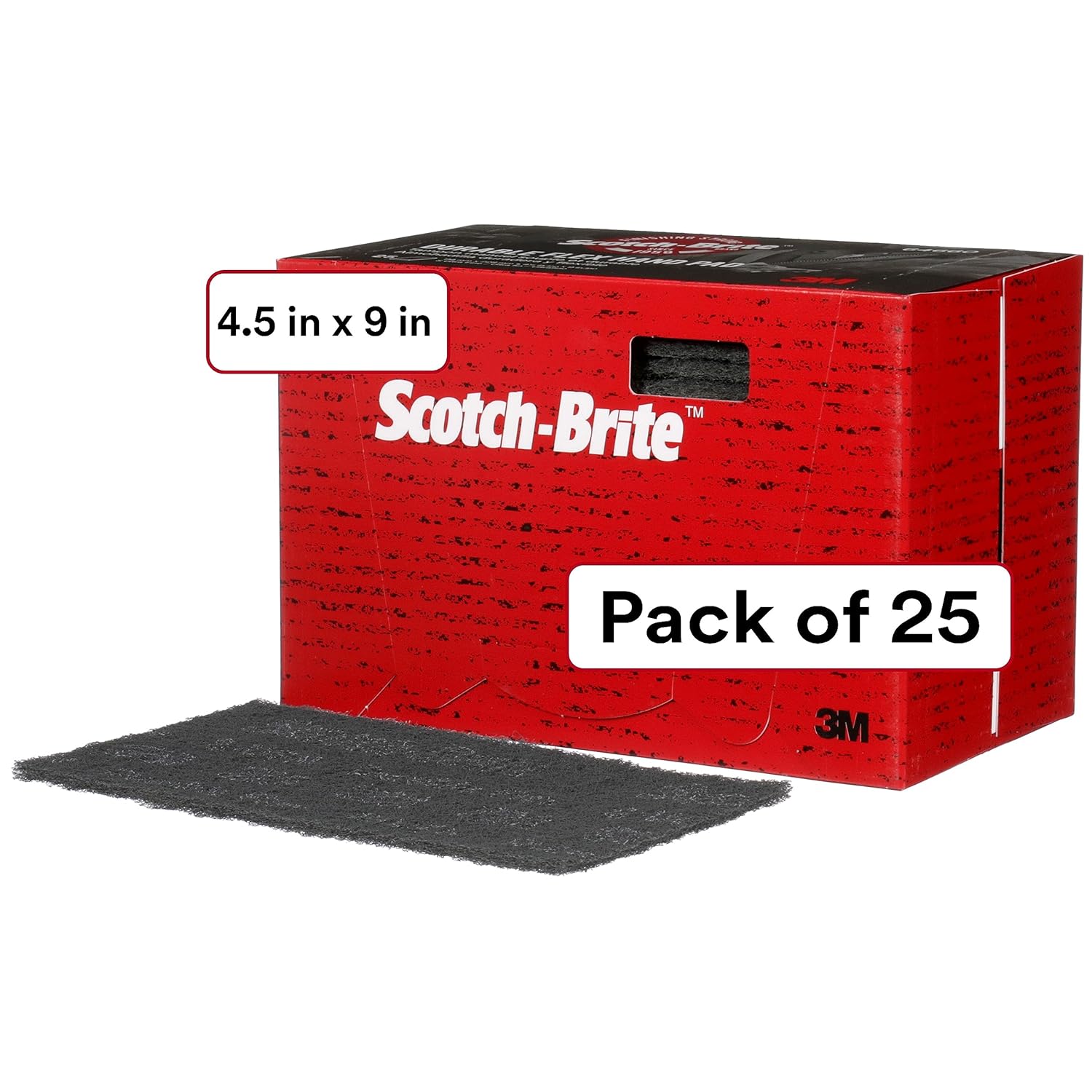 Scotch-Brite Hand Pad 7447, HP-HP, A/O Very Fine, Maroon, 6 In X 9 In, 20/Inner - Foto 5