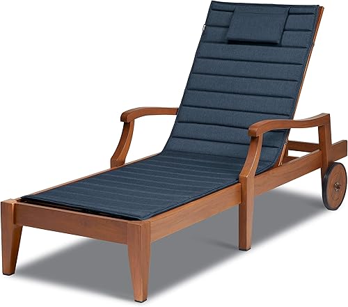 Classic accessories Storigami Resistente al agua 80 x 26 pulgadas Chaise Lounge Cojín, Heather Indigo