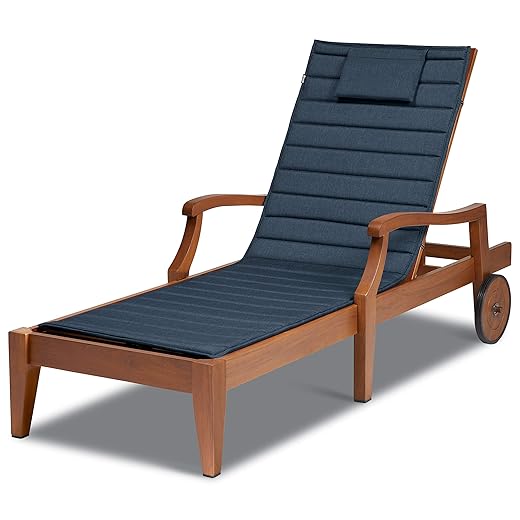 Classic Accessories Storigami Water-Resistant 72 x 21 Inch Chaise Lounge Cushion, Heather Indigo, Patio Cushion ( 60-530-015501-EC )