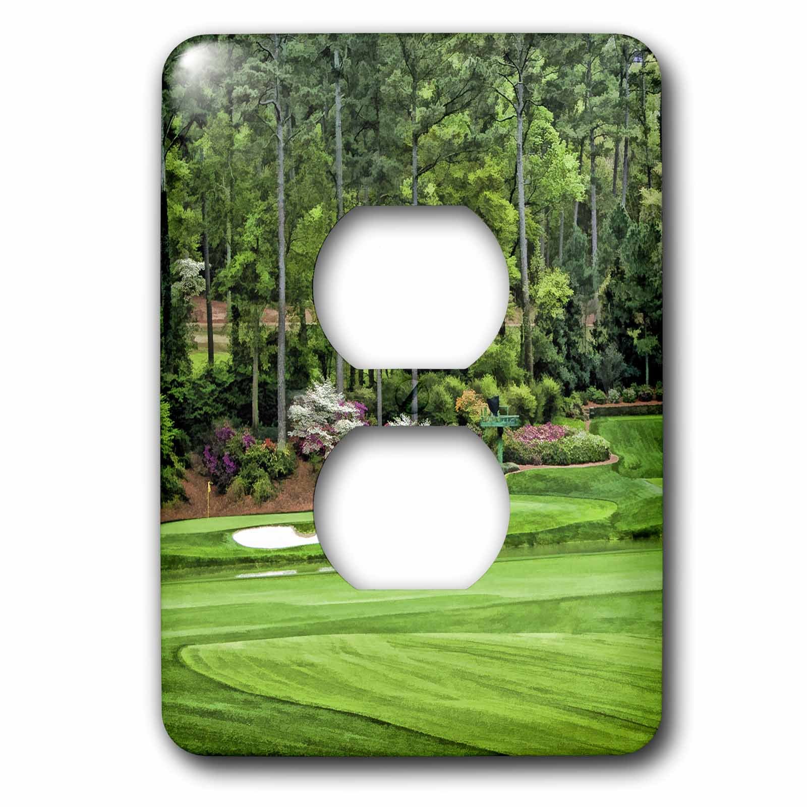 Golfers sur le pont Augusta plaque déco cadeau pour golfeur
