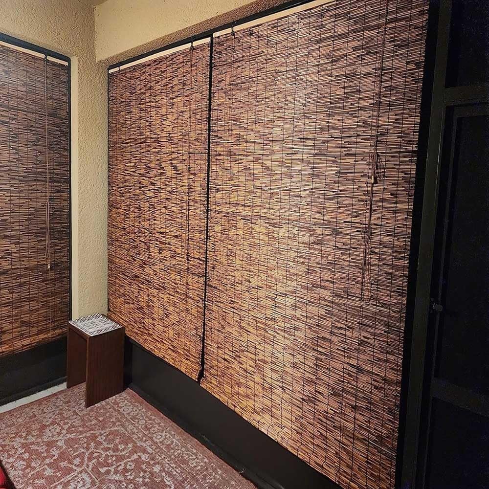 Ekologiczne rolety bambusowe, 95 x 210 cm, naturalne filtrowanie światła, rolety rzymskie do dekoracji wnętrz, regulowana szerokość 55-160 cm, zrównoważona obróbka okien