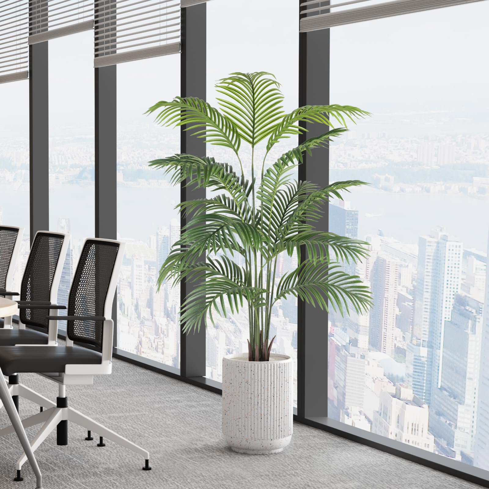 YOLEO Palmera artificial de 150 cm en maceta, planta artificial grande para salón o oficina