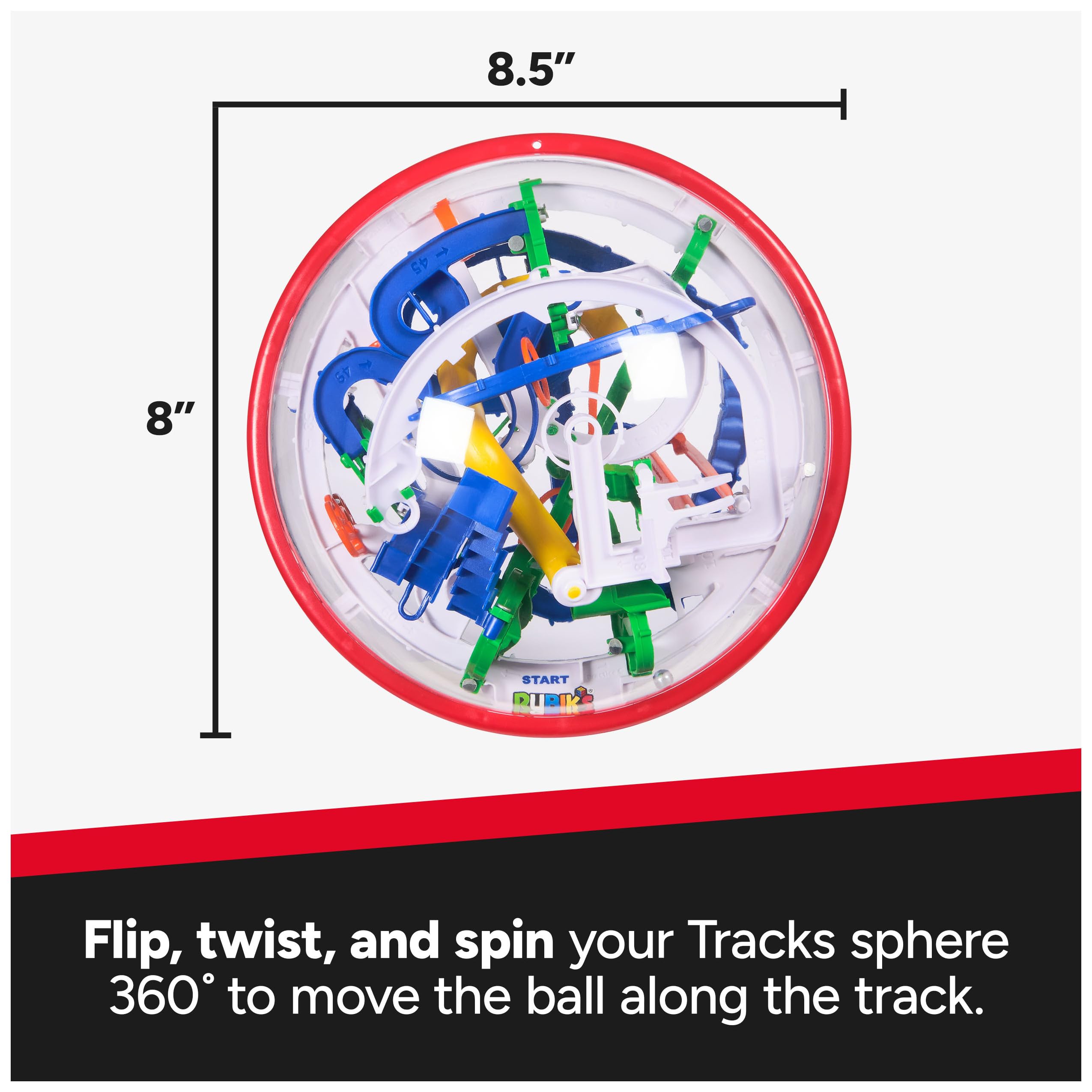 Rubik's Cube, Tracks 125 Gravity Maze 3D Puzzle Game con 125 ostacoli, stimolante rompicapo per risolvere i problemi, giocattolo fidget e puzzle sensoriale per adulti, adolescenti e bambini, per