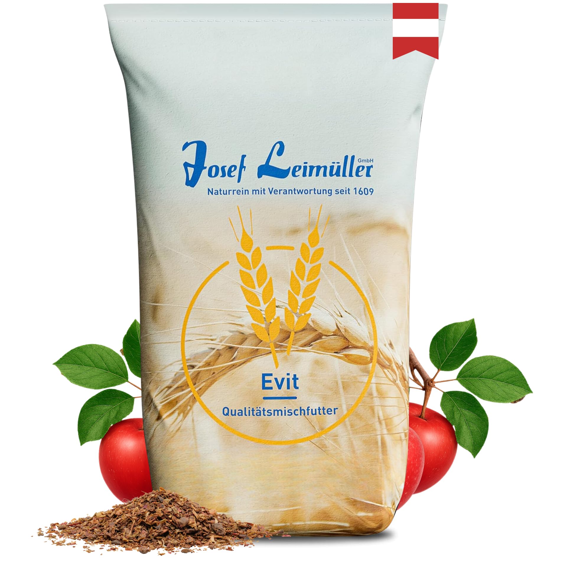 Nourriture Leimüller pour gibier Marc de Pomme 15 kg - Aliment nutritif pour gibier destiné aux chevreuils et aux Cerfs - Aliment pour chevreuils sans OGM, nettoyé avec Soin