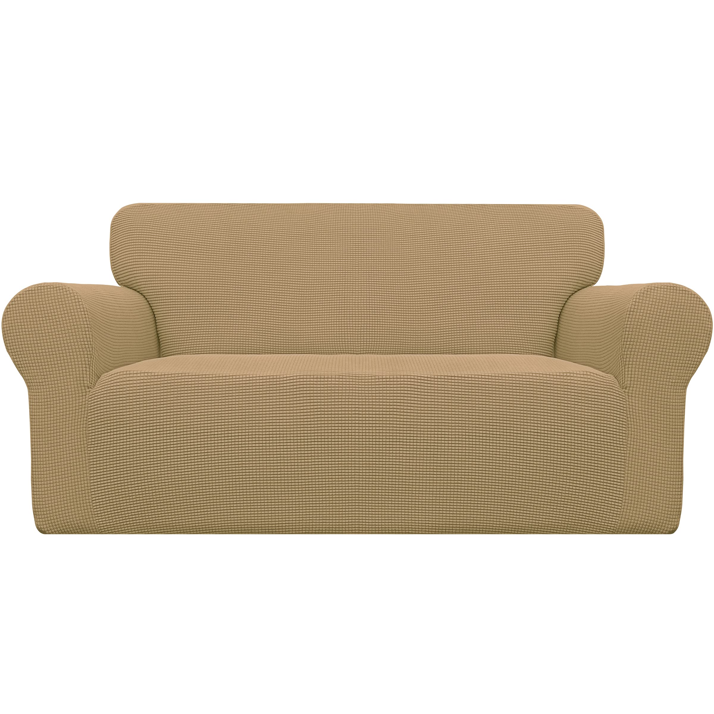 Easy-Going Stretch Loveseat Couch Covers Washable Golden
