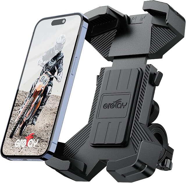Grefay Uchwyt na Telefon Rowerowy Uchwyt Telefonu Motocykl Rowerowy Uchwyt Telefonu na Kierownicę z 360 Obrotów Dla 4.7-7.0 Cala Smartphone