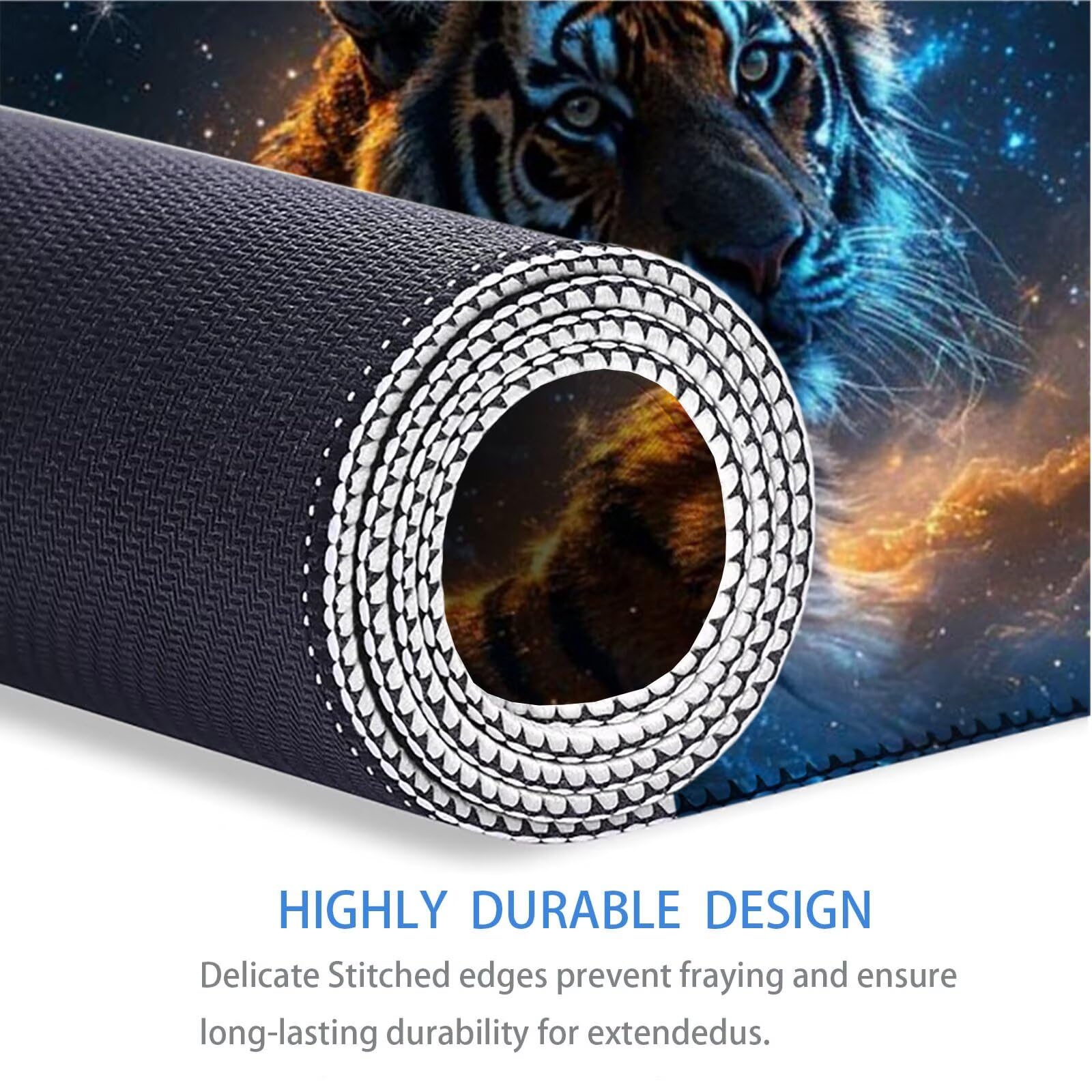 Podkładka pod mysz do gier tygrys duża podkładka pod mysz XXL 1800 x 900 mm gamingowa podkładka pod mysz gwiaździste niebo mata na biurko zwiększona precyzja i prędkość dla stabilnego chwytu na