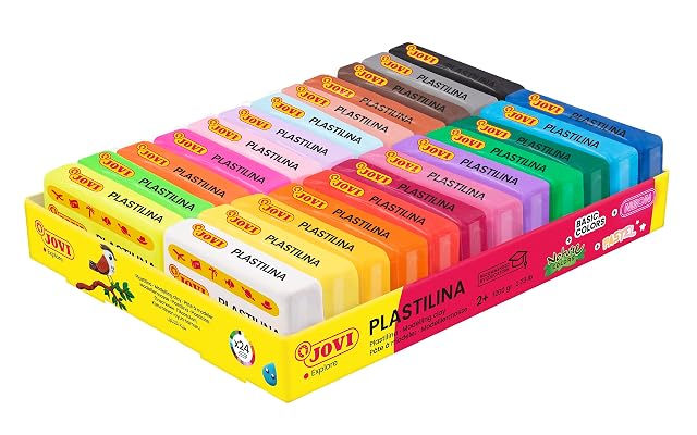 Jovi - Plastilina de Colores 24 Pastillas de 50 gr, no se Seca