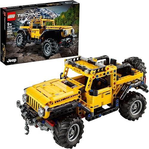 LEGO - Kit de construcción Technic Jeep Wrangler 4x4, auto de juguete, modelo 42122, SUV todoterreno todoterreno, diseño auténtico, funcional, idea