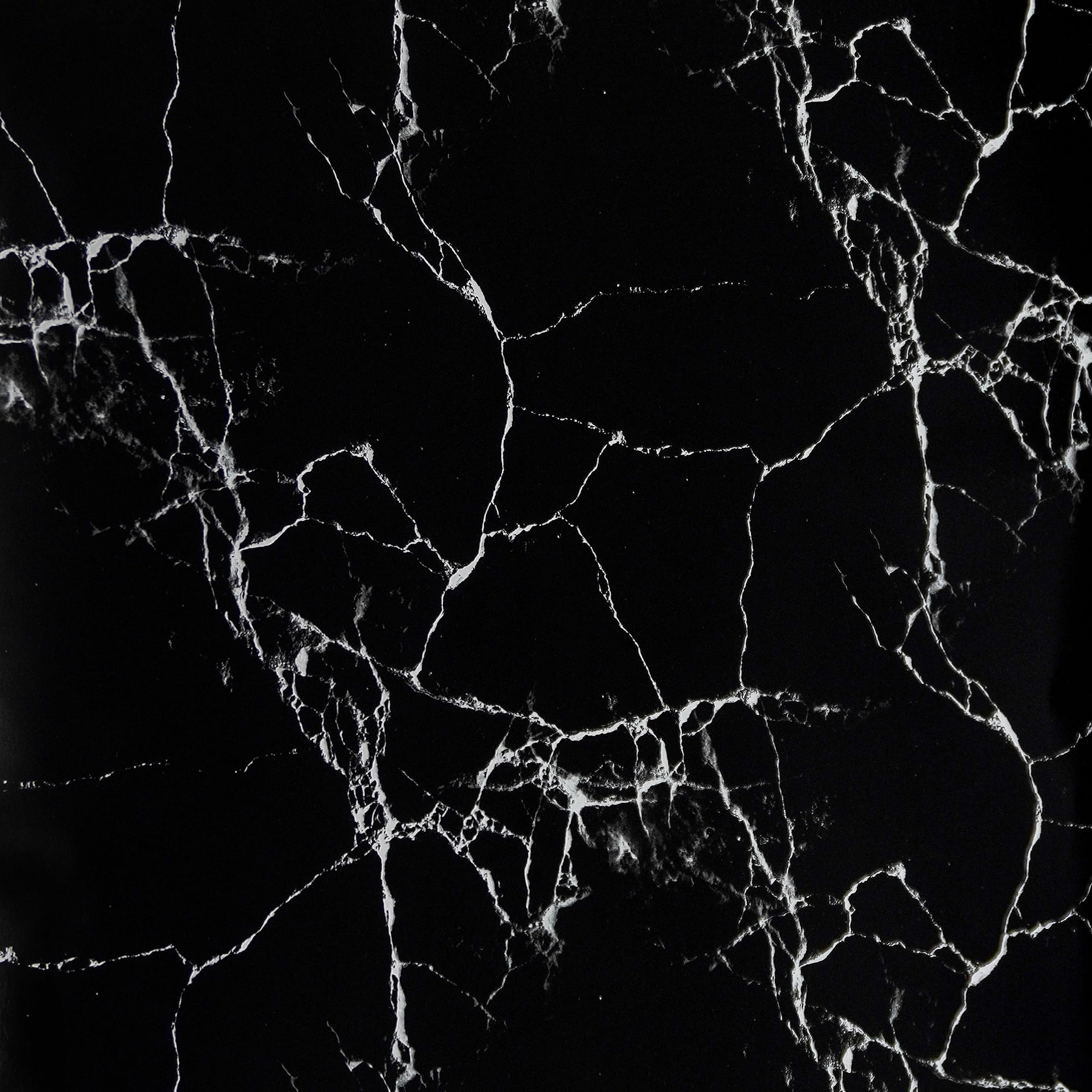 Marble Sticky Back Plastic Granite Self Adhesive Wallpaper 45X300CM Marble Contact Paper Vinyl Film Roll Cover Kitchen Countertop Bedroom Renovation Furniture Stickers (Black Carrara M2325)