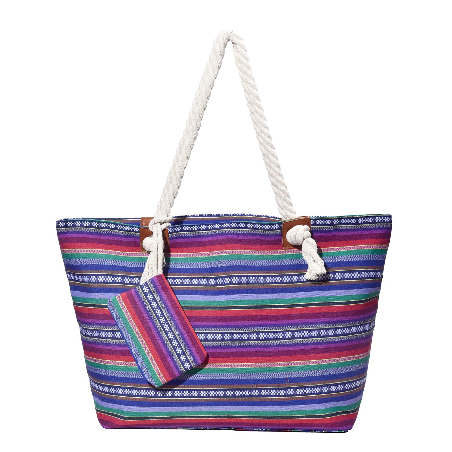 DonDon Bolso de playa grande impermeable con cremallera bolso de hombro Vida hippie